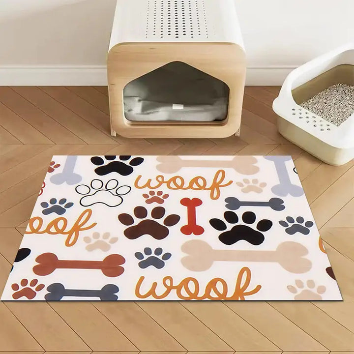 Extra large waterproof silicone pet feeding mat with non-slip backing Bowlift