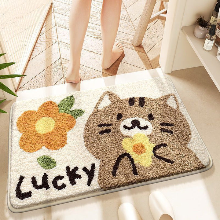 Cute Cat-Themed Bath Mat