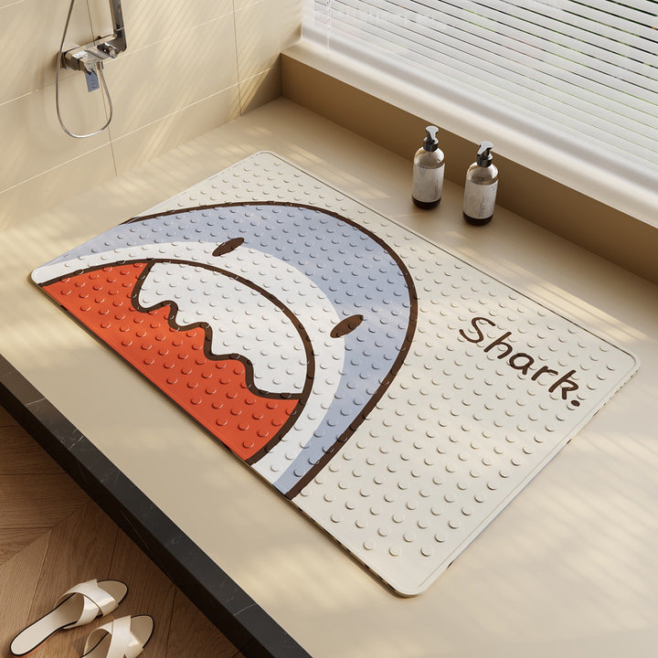 Fun Shark-Themed Bath Mat Bowlift