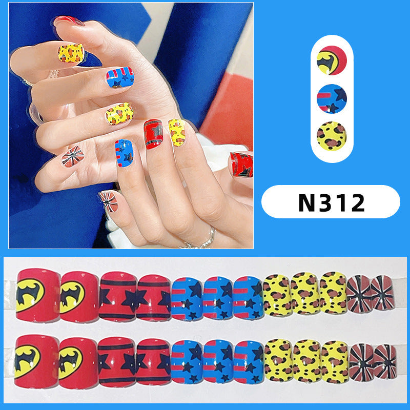 Floral Pattern Press-On Nail Set