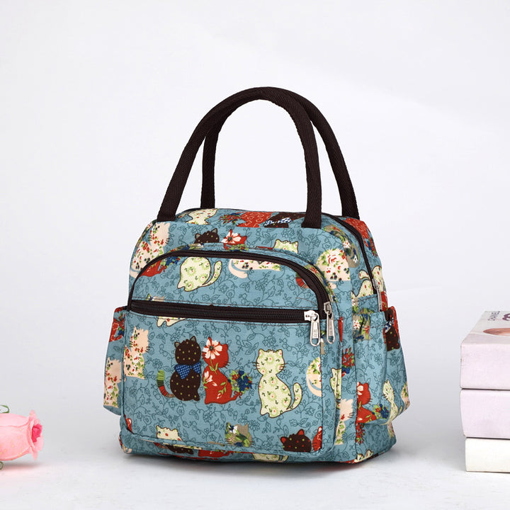 Cute Cat Print Handbag Bowlift