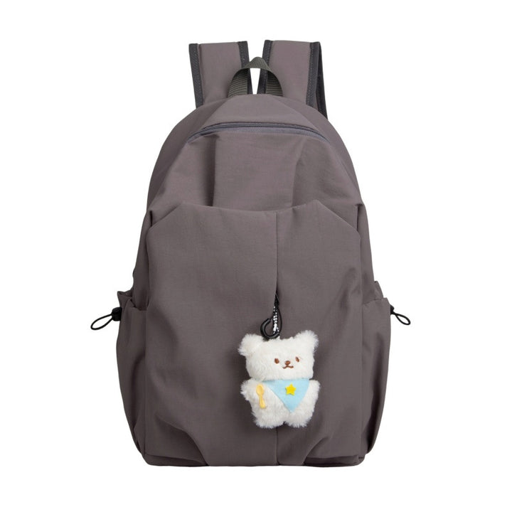 Backpack with High-Quality Craftsmanship and Cute Teddy Pendant Bowlift