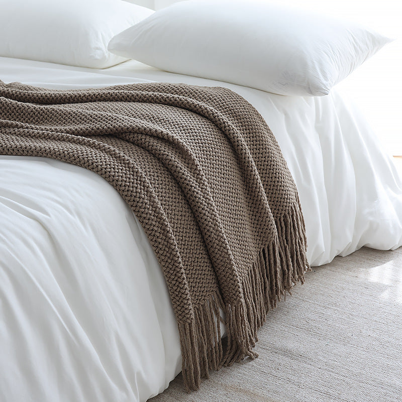 Chunky Knit Textured Throw Blanket