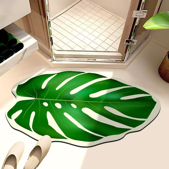 Leaf-Shaped Bath Mat Bowlift
