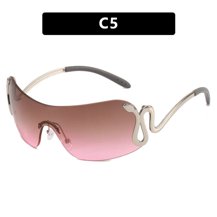 Ladies futuristic sports sunglasses with playful design Bowlift