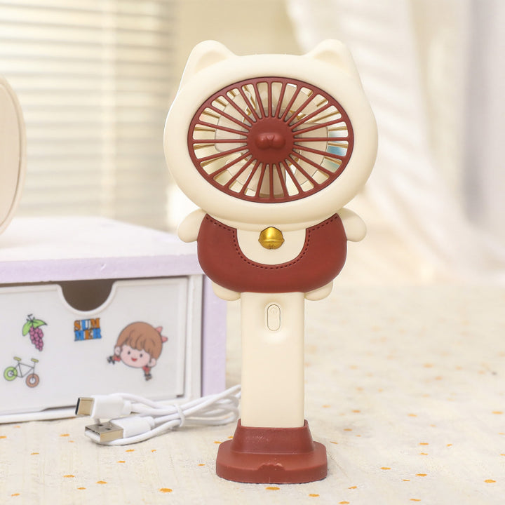 Women Portable Kids Handheld Fan Bowlift