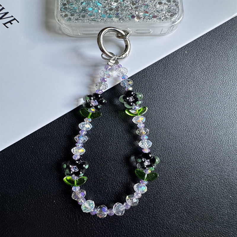 Floral Beaded Keychain Chain Bowlift