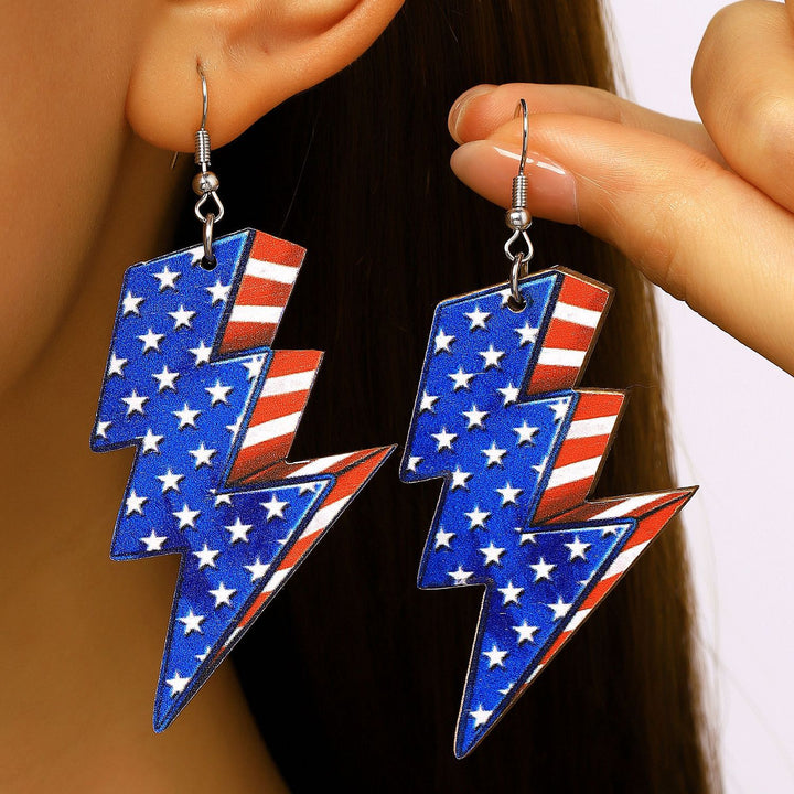 Women's unusual star-rose acrylic earrings with feather-light wearing comfort and fishhook closure Bowlift
