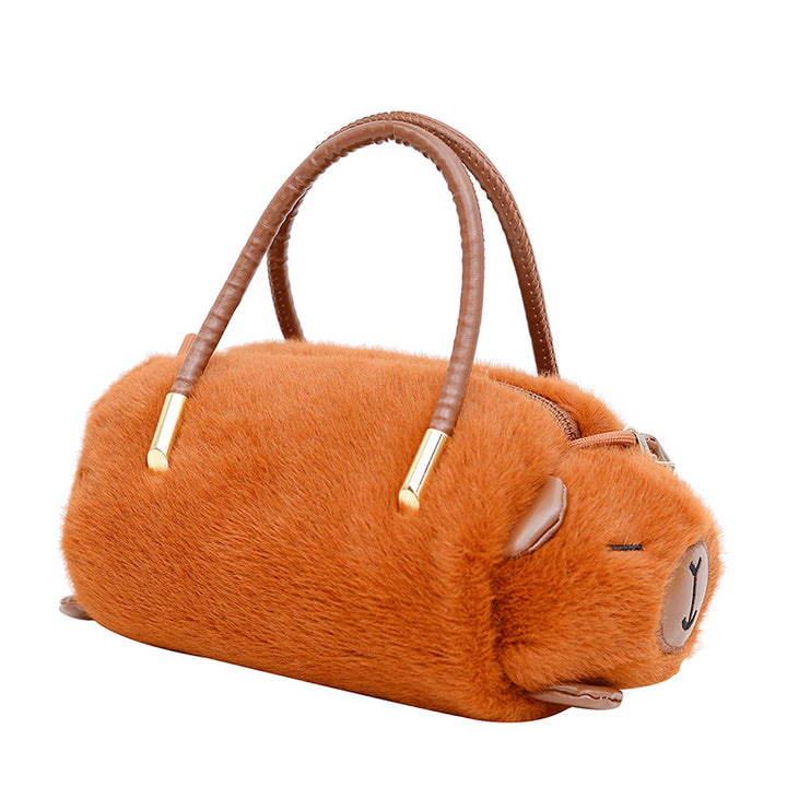 Plush handbag with animal design Bowlift