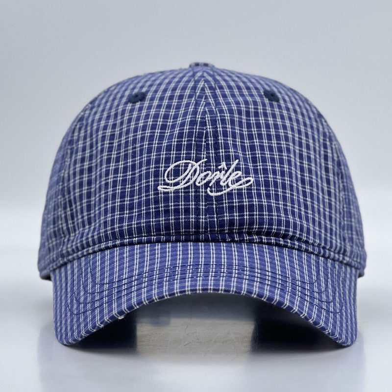 Women's Structured Plaid Baseball Cap Bowlift