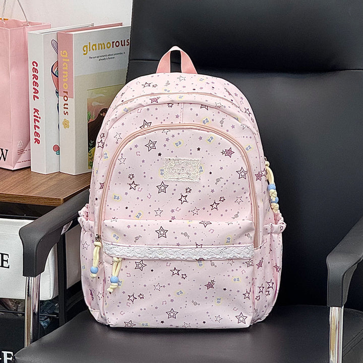 Cartoon-Themed Multi-Pocket Backpack Bowlift