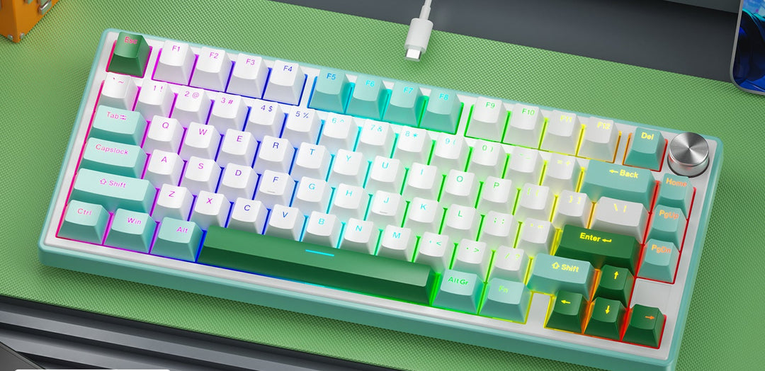 Gasket-Mounted Mechanical Gaming Keyboard with RGB Lighting Features Bowlift