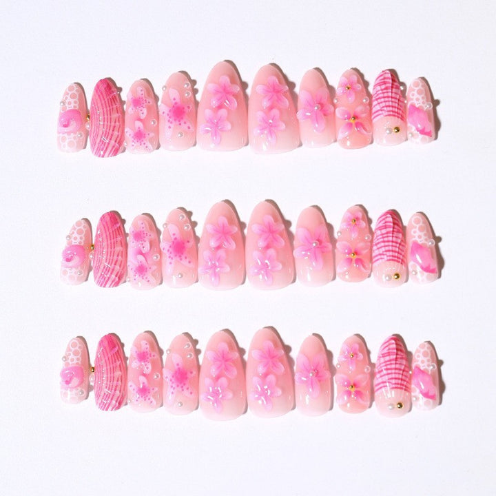 Artistic 3D Floral Nail Design Bowlift