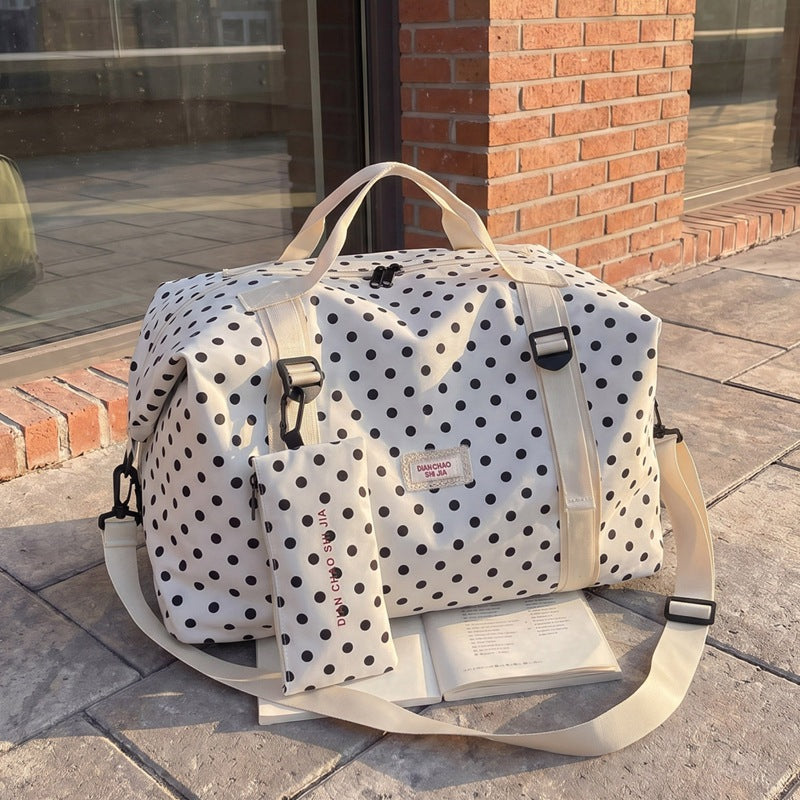 Versatile Polka Dot Travel Duffel Bag Bowlift