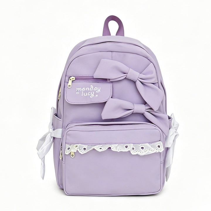 Cute Bow-Detail Backpack Bowlift