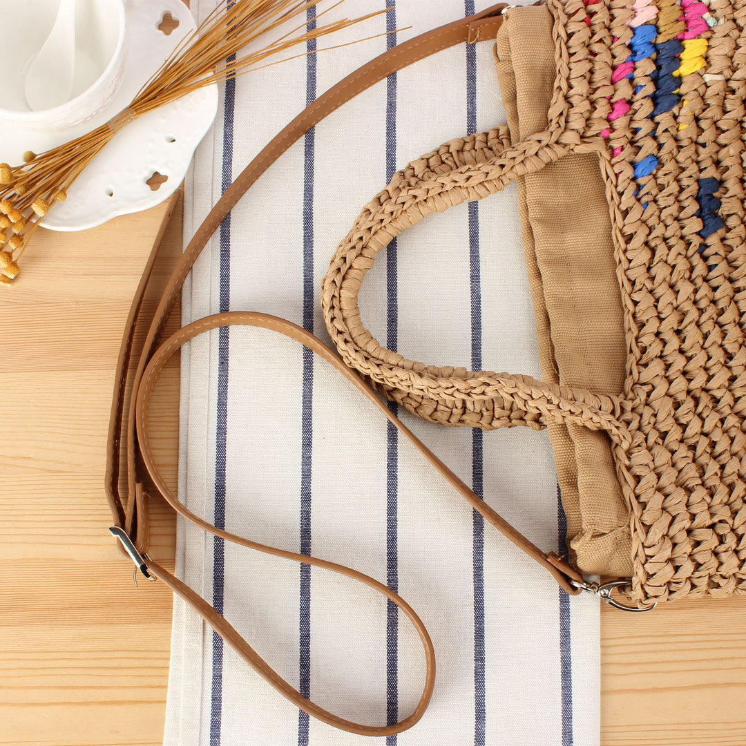 Handmade basket bag with colorful accents Bowlift