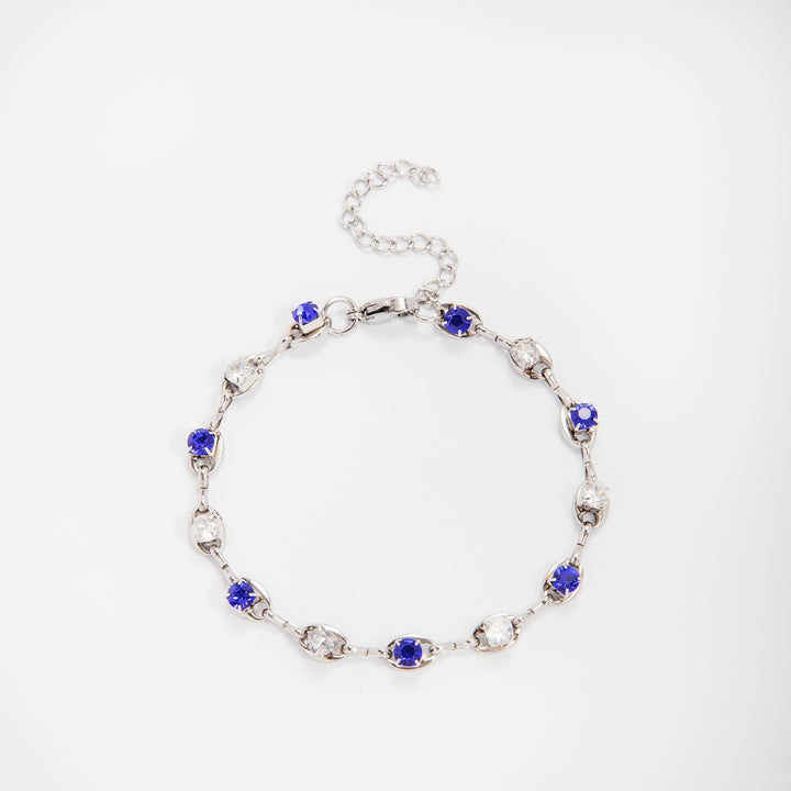 Elegant Gemstone Accent Link Bracelet Bowlift