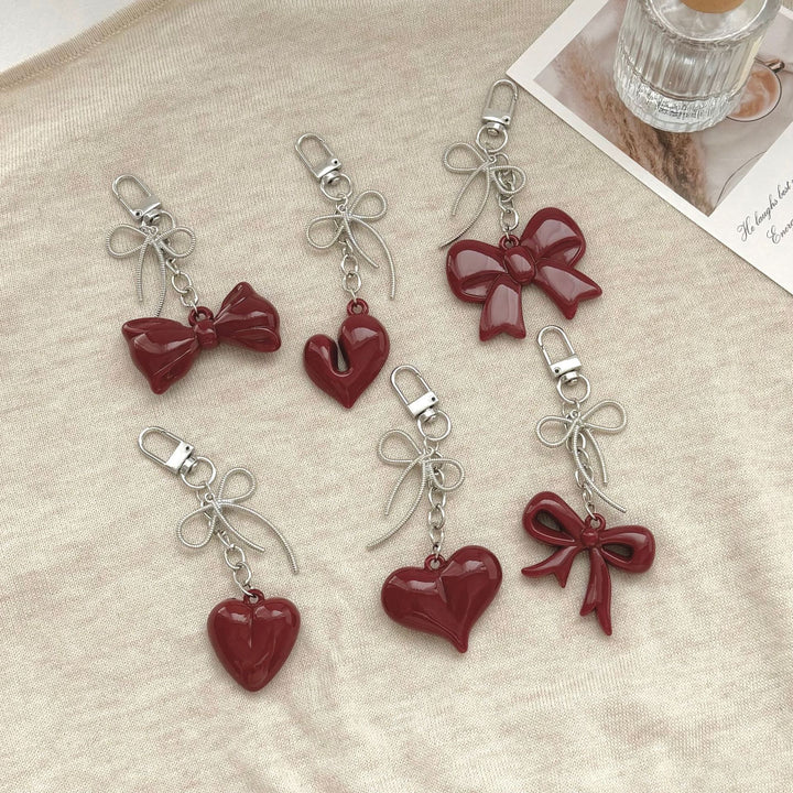 Artistic Heart Charm Keychain Bowlift