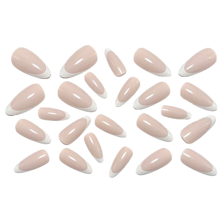 Artificial nails in elegant French tip style Bowlift