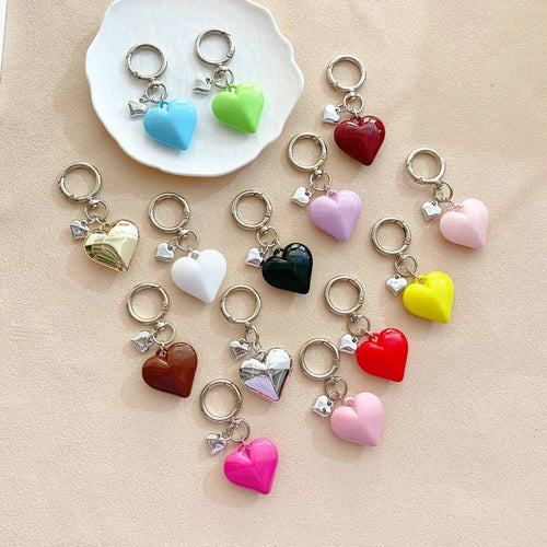 Heart-Shaped Charm Keychain Bowlift