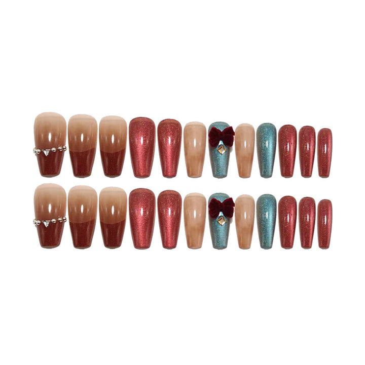 Artificial nails in elegant glamour design Bowlift