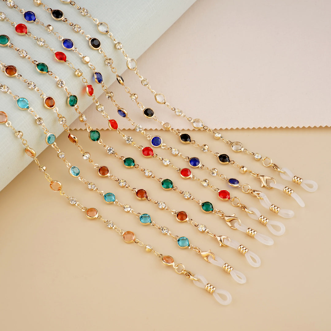 Decorative Gemstone Eyewear Chain Bowlift