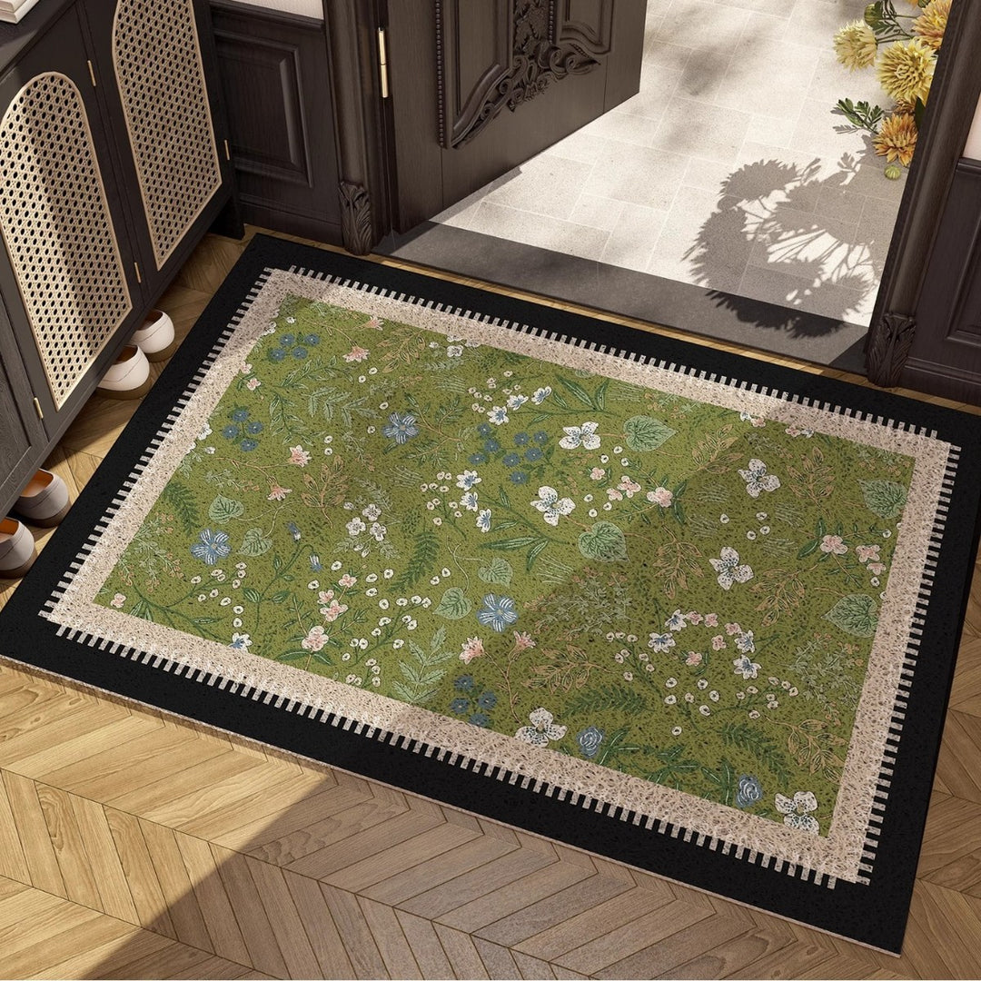 Floral Pattern Area Rug Bowlift