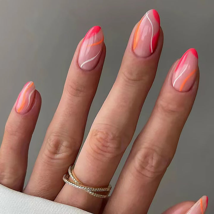 Artificial nail set with unique patterns Bowlift