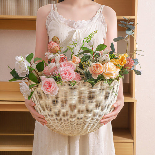 Decorative Woven Flower Pot Bowlift
