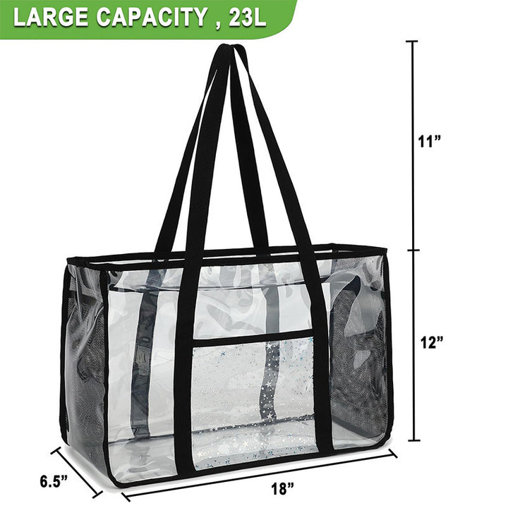 Transparent beach bag with multiple compartments Bowlift