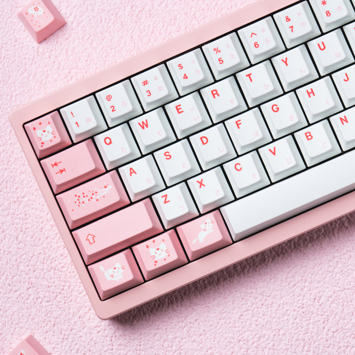 Custom Pink Keycap Mechanical Keyboard Bowlift