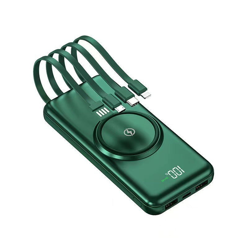 Portable power bank with integrated cables Bowlift
