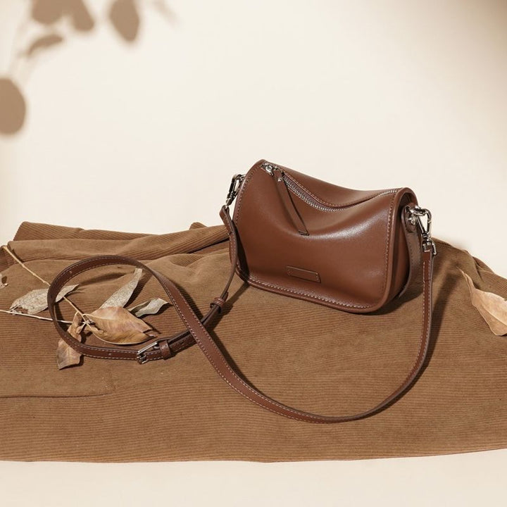Modern Leather Crossbody Bag Bowlift