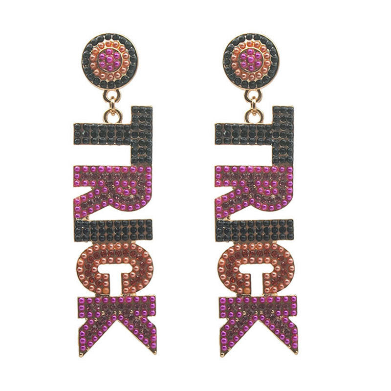 Artistic Skull-Inspired Drop Earrings Bowlift