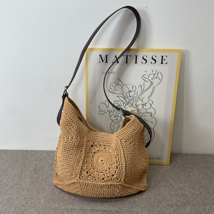 Hand-knotted handbag with leather details Bowlift