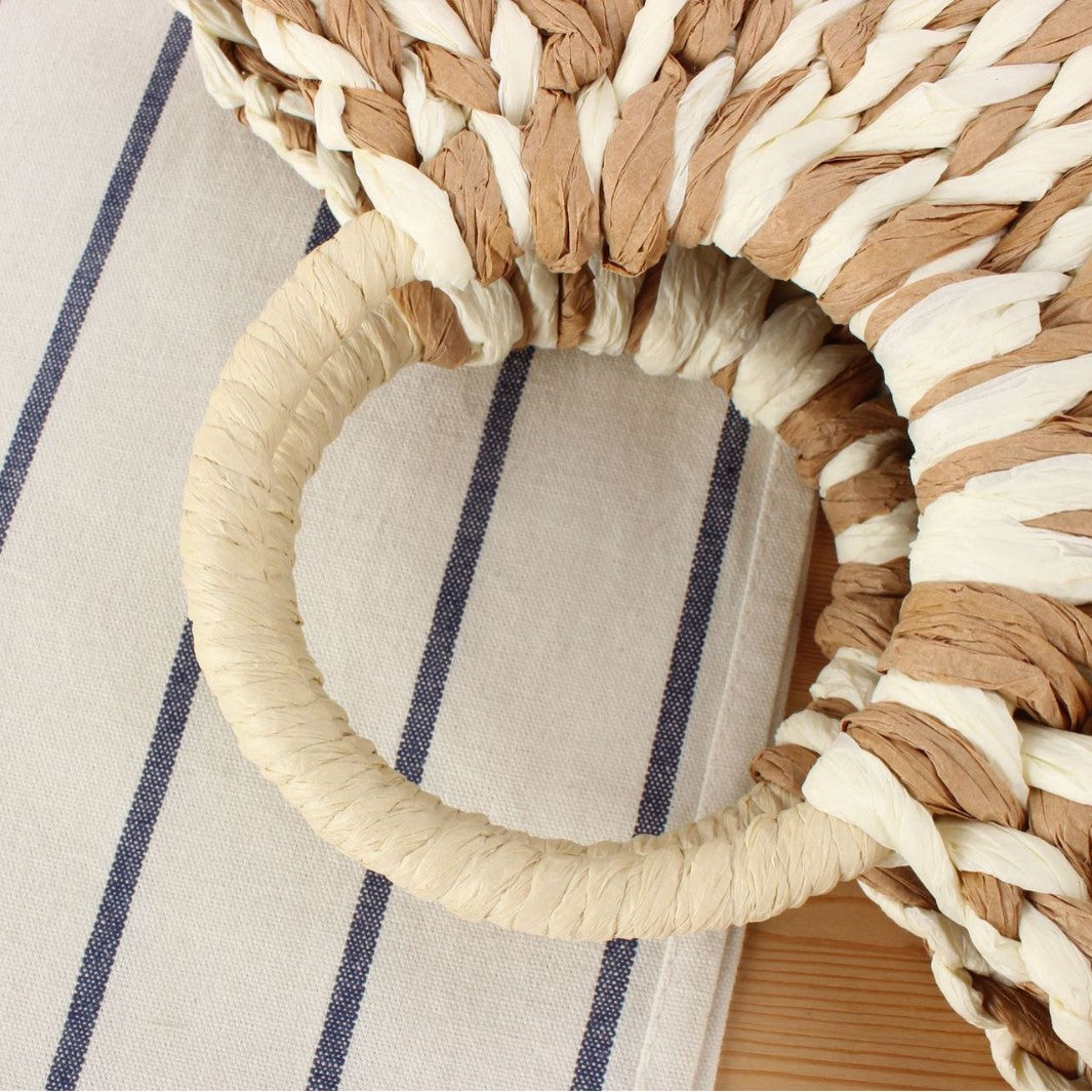 Wicker bag in modern design with artistic weaving Bowlift