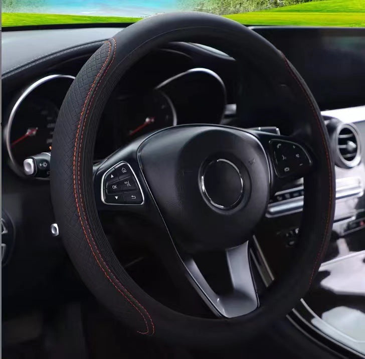 Premium padded steering wheel cover with anti-slip textured grip Bowlift