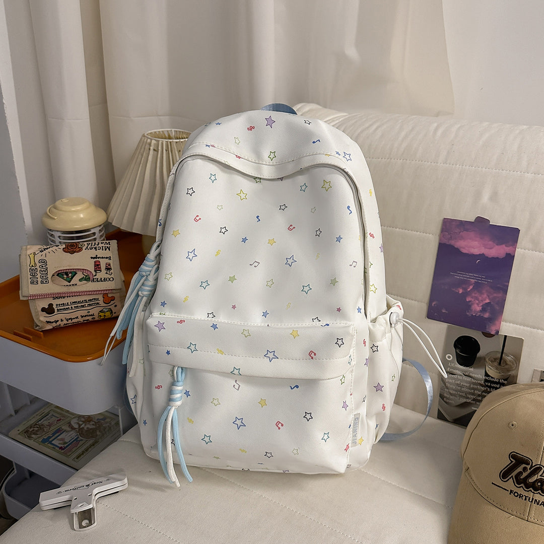 Star-Printed Stylish Daypack Bowlift