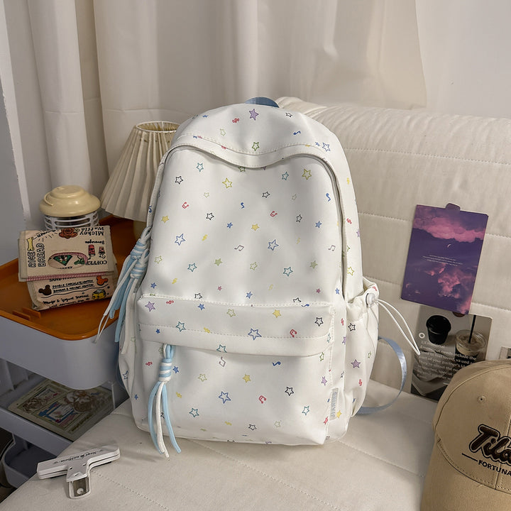 Star-Printed Stylish Daypack Bowlift