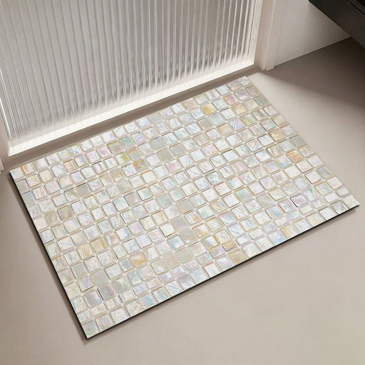 Mosaic Pattern Bath Mat Bowlift