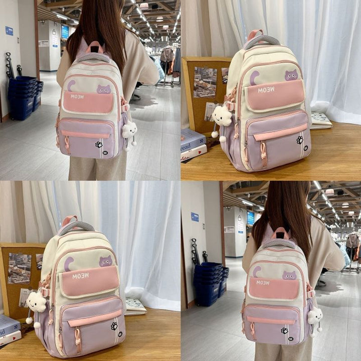 Fun Cat-Themed School Backpack Bowlift