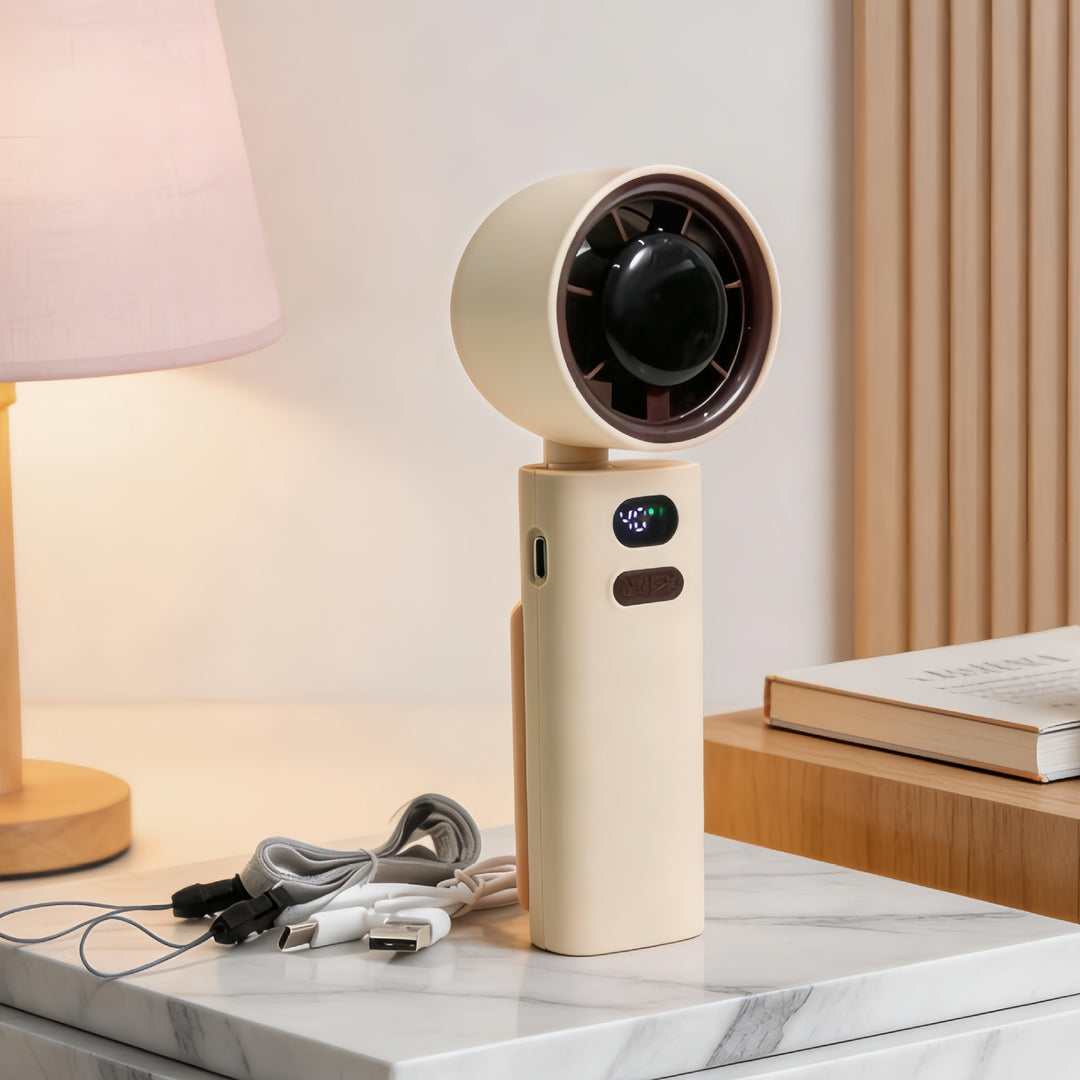 Portable Usb Fan with Digital Speed Display Bowlift