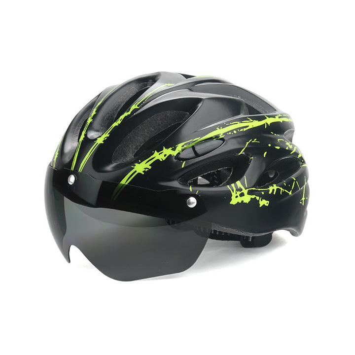 Cycling Helmet with Built-in Visor Bowlift