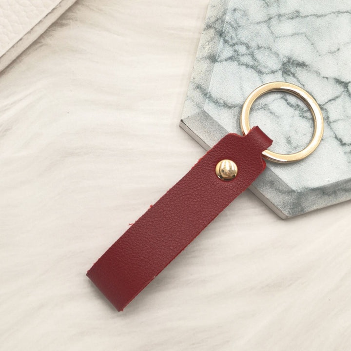 Unisex keychain with elegant artificial leather design Bowlift