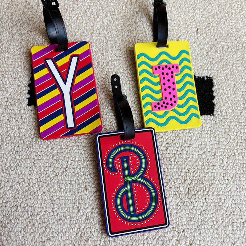 Personalized Striped Luggage Tag Bowlift