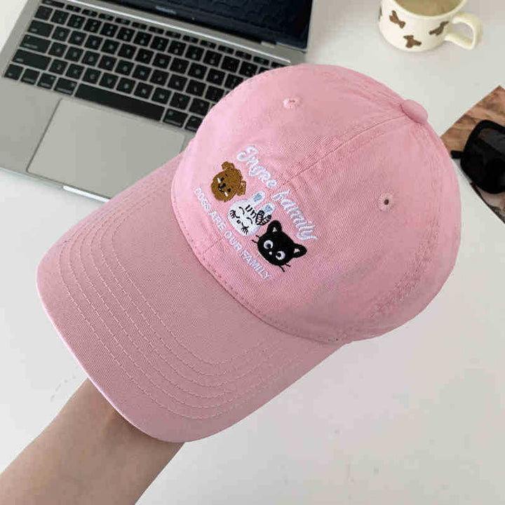 Women's Cute Animal-Embroidered Baseball Cap Bowlift