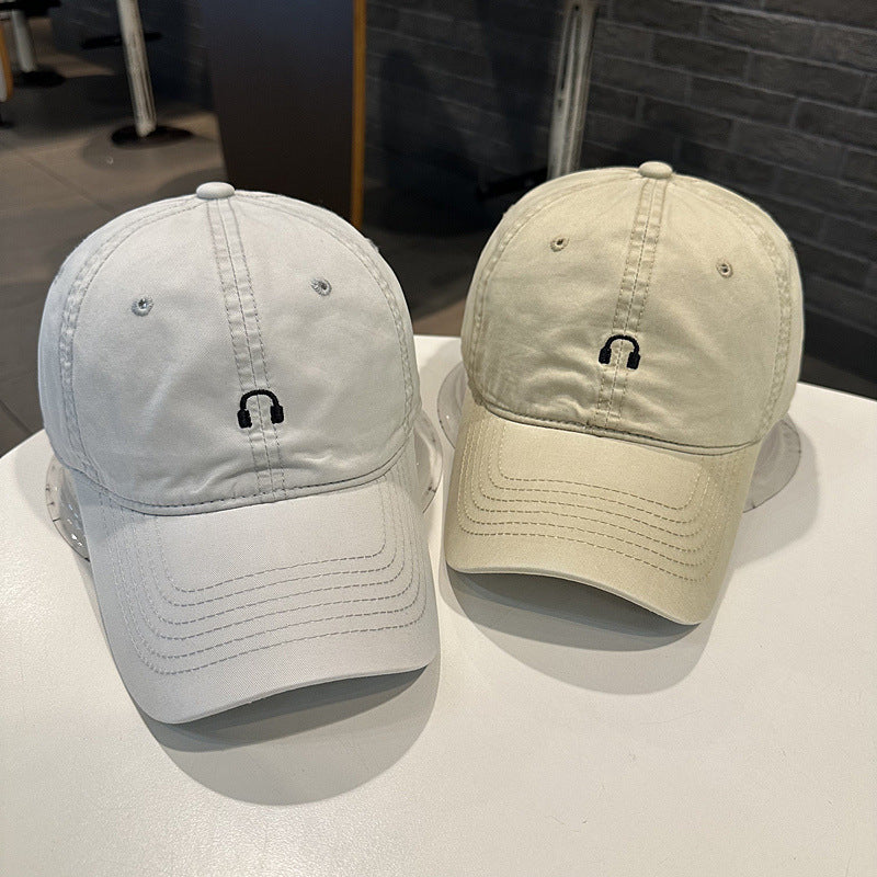 Unisex Cotton Twill Cap with Unique Music Emblem Bowlift