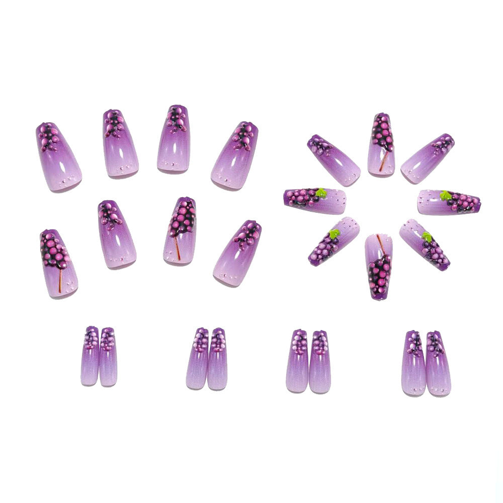 Artificial nails in fruity grape design Bowlift