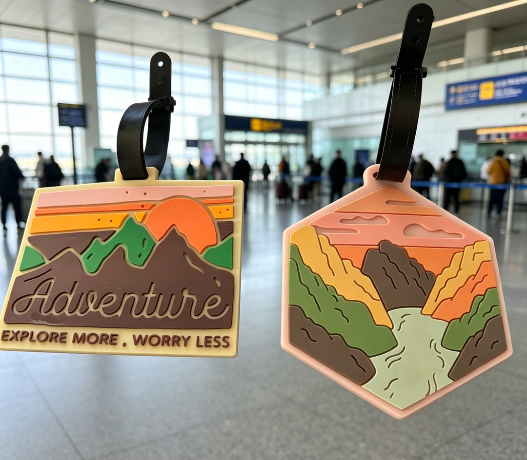 Adventure-Themed Luggage Tag Bowlift