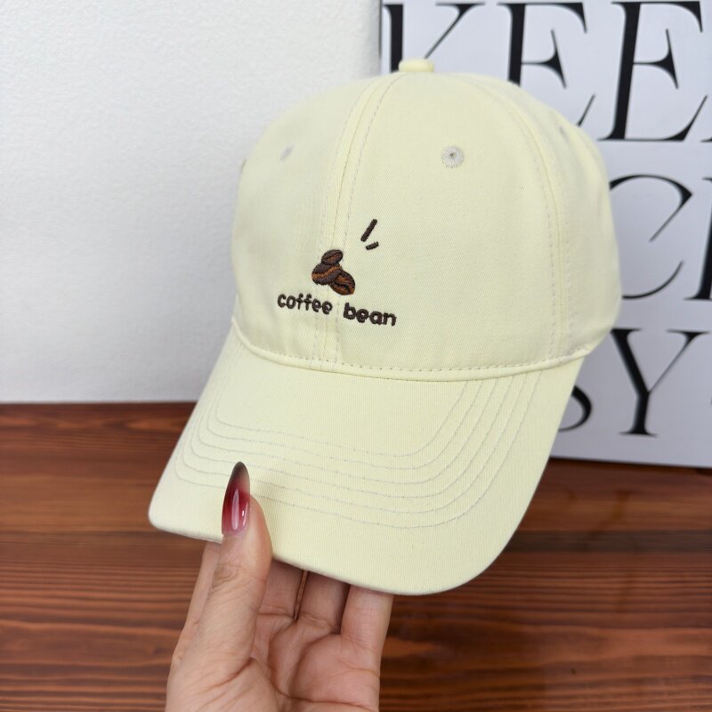 Women's Embroidered Coffee Bean Baseball Cap Bowlift